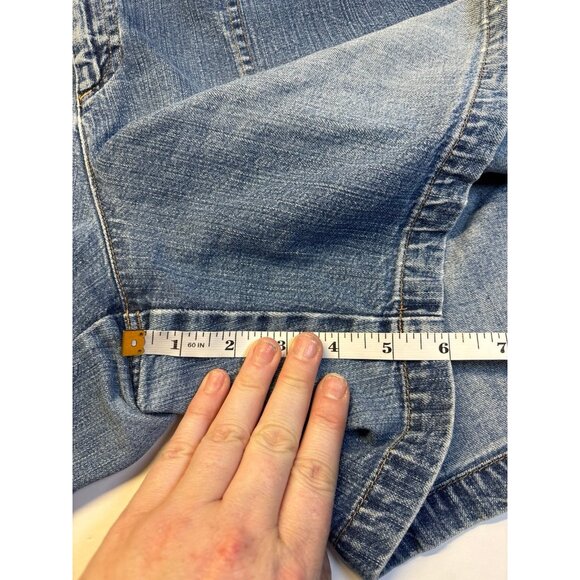 Vintage (90s/00s‎ Y2K) Old Navy denim Jean Shorts W/ square pockets (size 18) - Picture 9 of 10